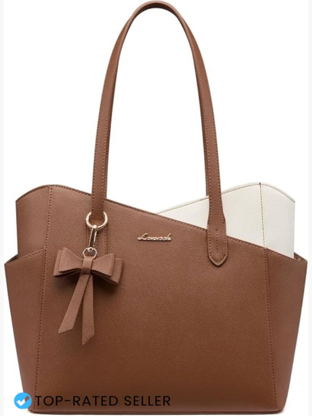 Structured Small Tote Purse for Women Satchel Shoulder Bag with Detachable